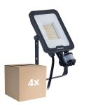 Confezione Multipack 4x Philips Proiettore LED Ledinaire BVP167 30W 3600lm 110D - 830-840-865 CCT | IP65 - Sensore di Movimento e Luce - Simmetrico