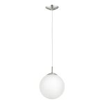 Eglo Luce Pendente Rondo Acciaio Nichel Satinato | Adatto per E27